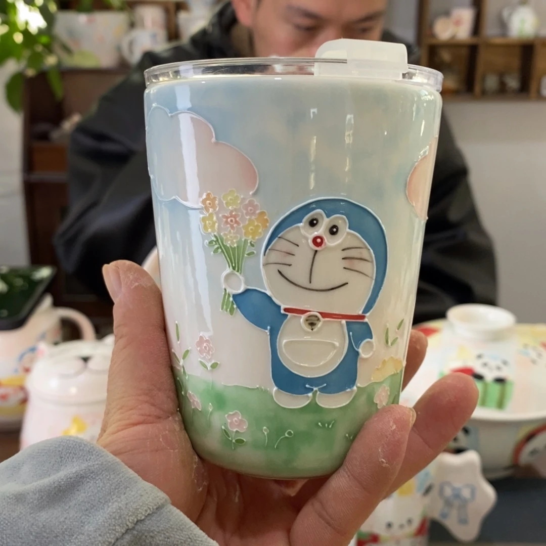 一***水瓷片景德镇釉下彩手绘