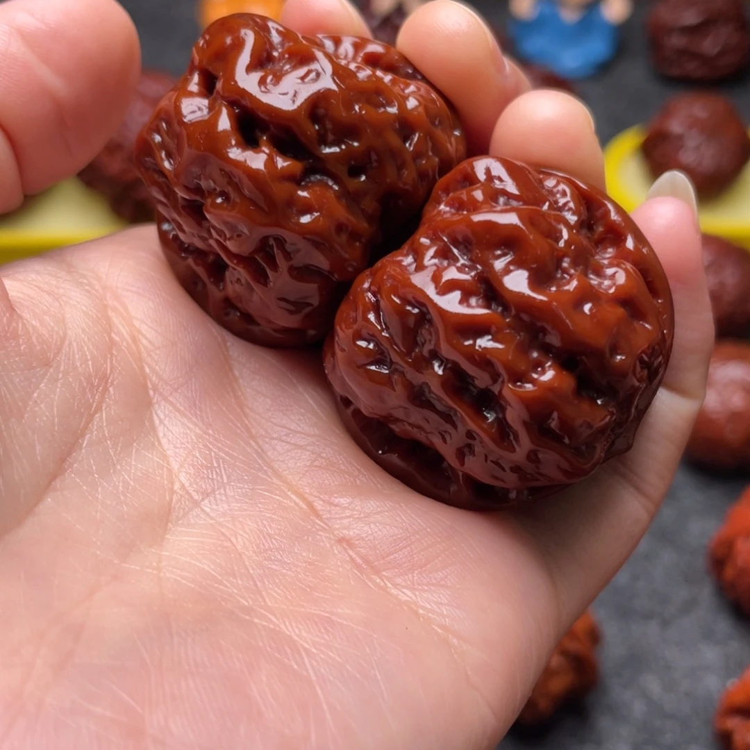 文玩核桃吊坠文玩核桃 手把件 蛤蟆头 38