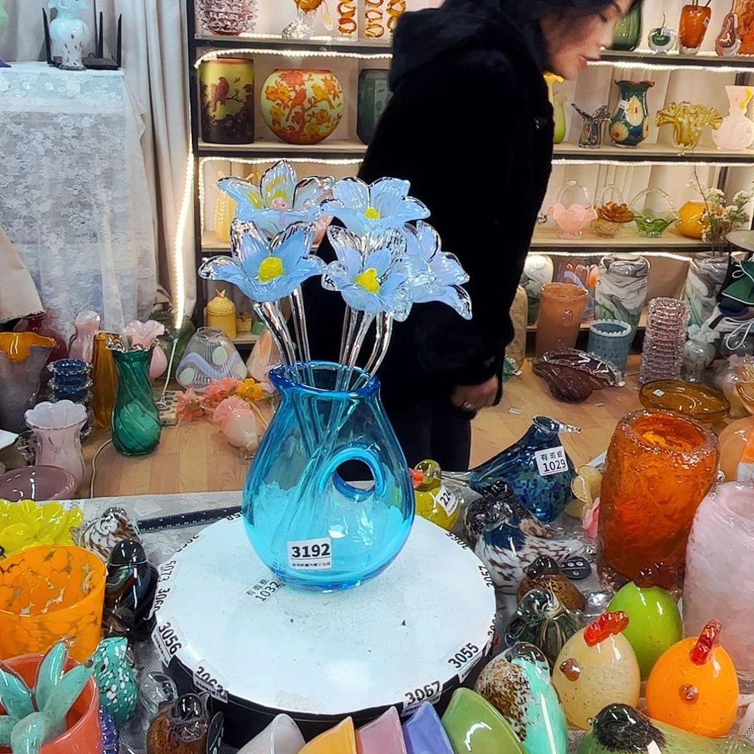 5花1瓶家悦美居琉璃摆件