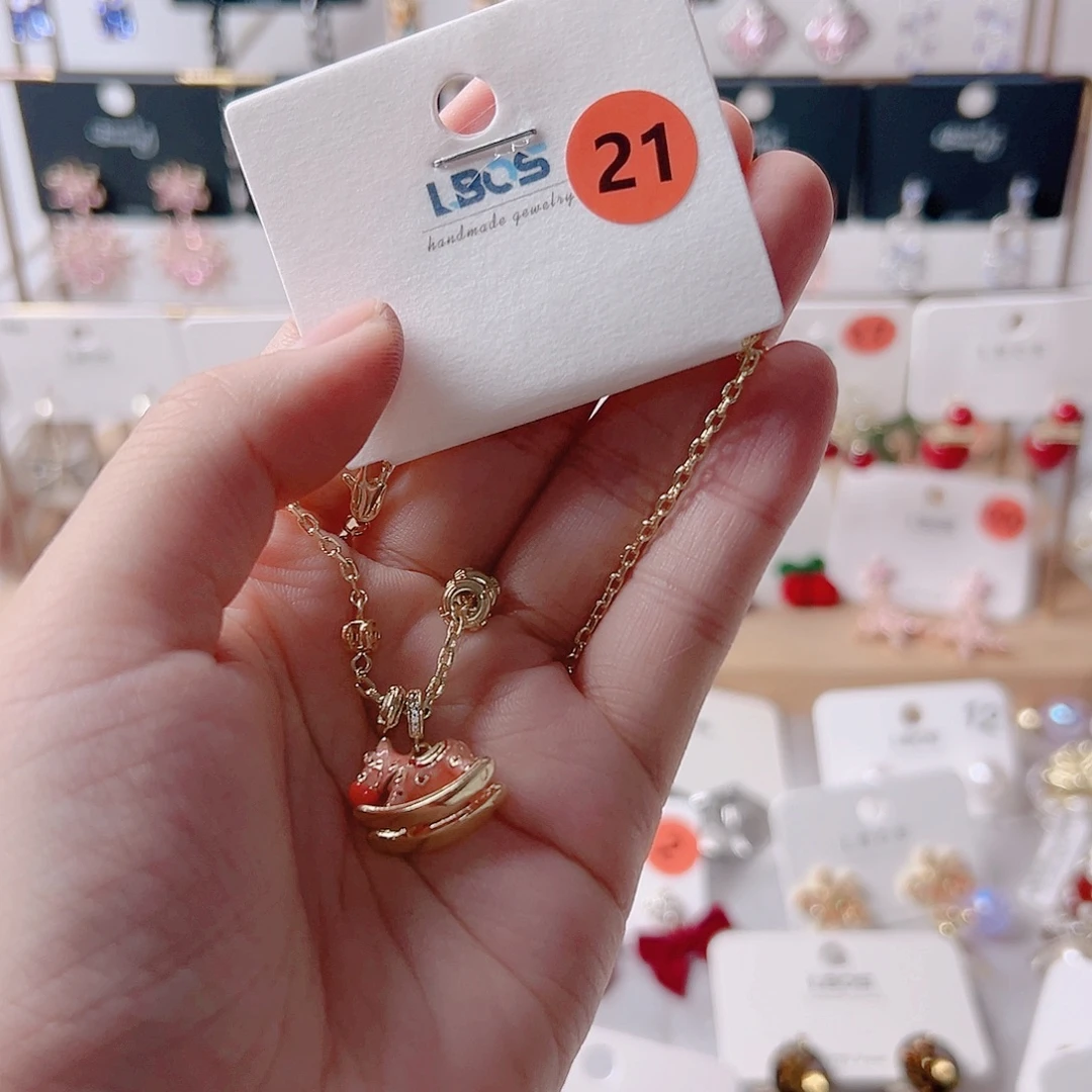 锆石纯铜合金耳环