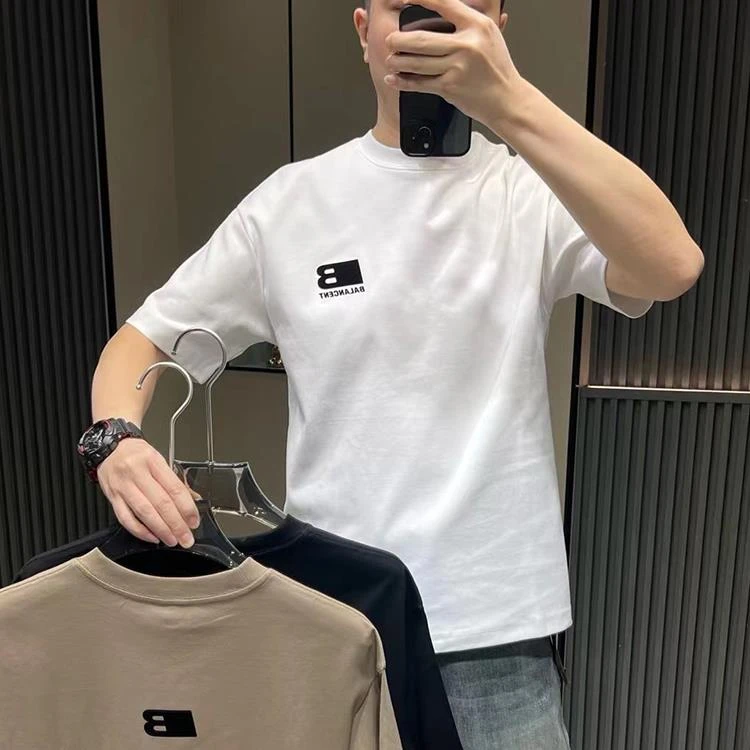 【 WOH ！官方正品 】2025白色简约重磅字母短袖220克高克重宽松高