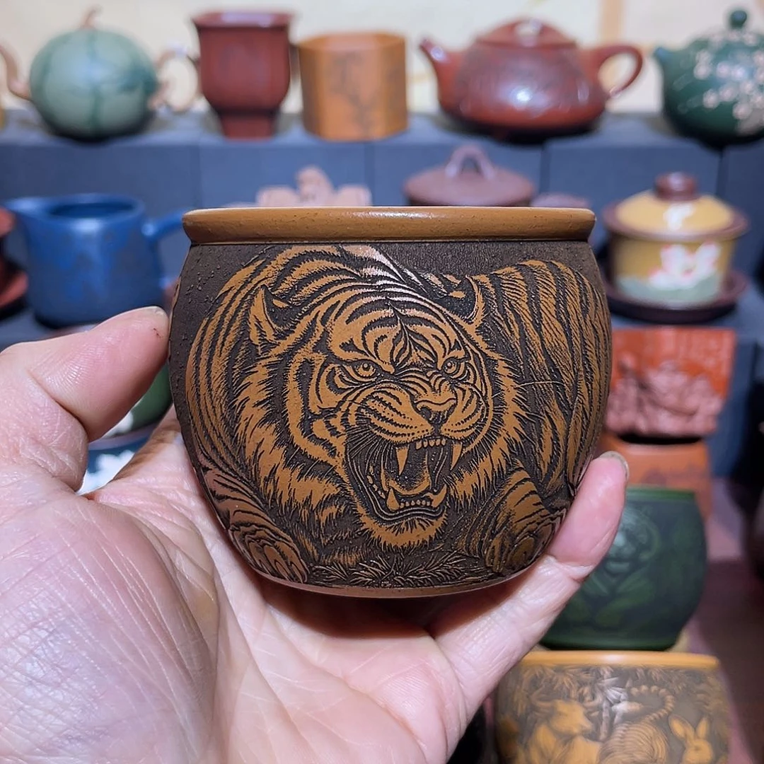 原矿紫砂手工主人杯