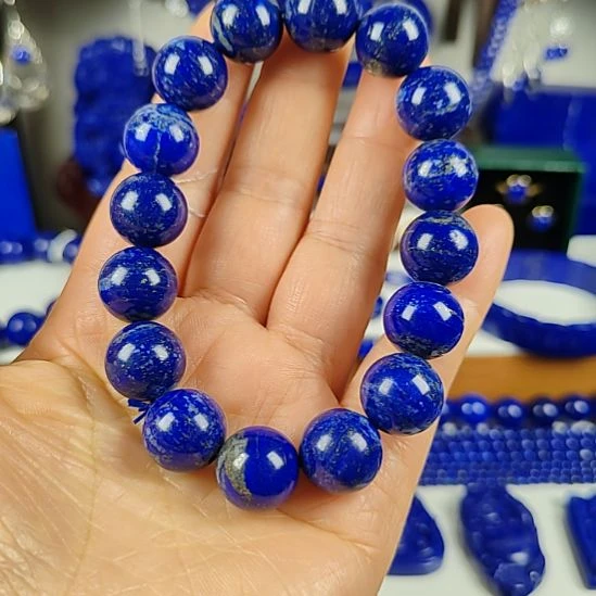 青金石未镶嵌手串13.6mm