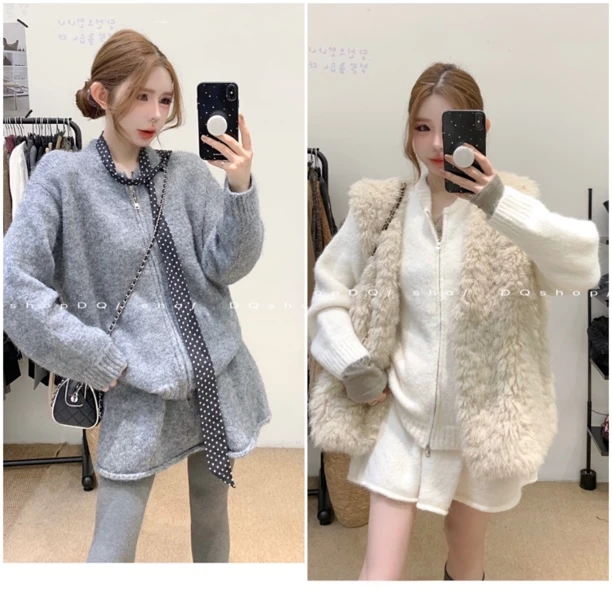 【 偷心天使】 拉链开衫➕短裙套装