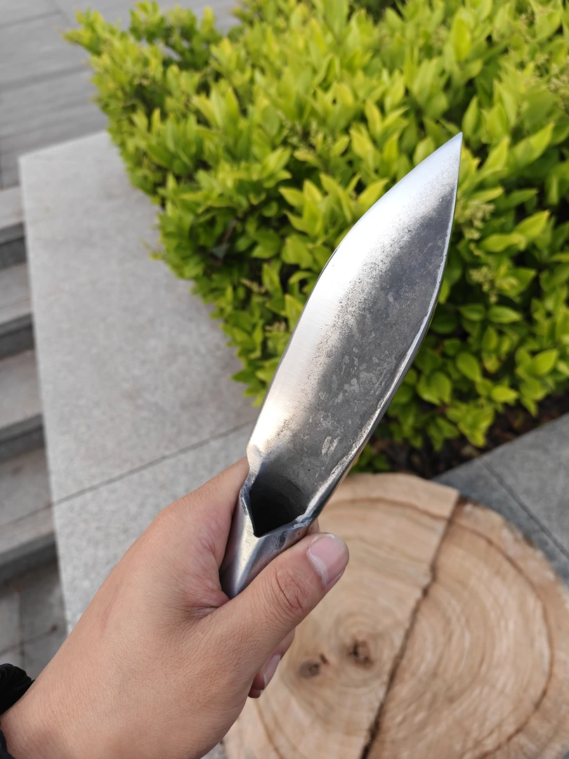 钢铁工坊锻打轨道钢户外生存小刀一体布西曼露营刀