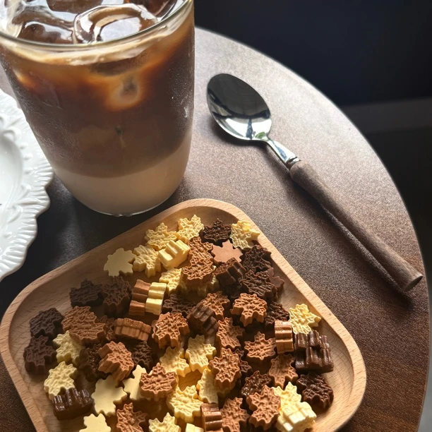【布布定制】枫叶巧克力  树脂食玩配件可爱手工diy