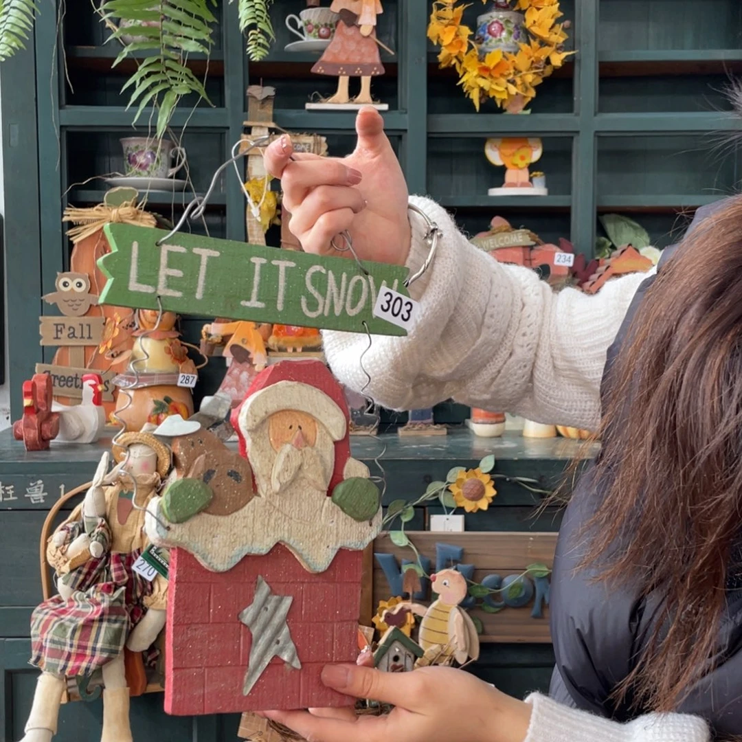 木质圣诞月福老货玩具默认微损