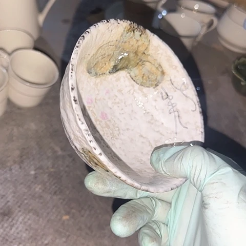 婉***秋瓷片国营厂库存11厘米