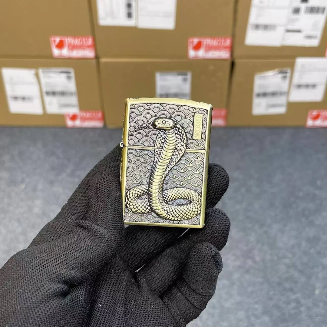佐罗ZK46-1盘蛇-青铜煤油打火机