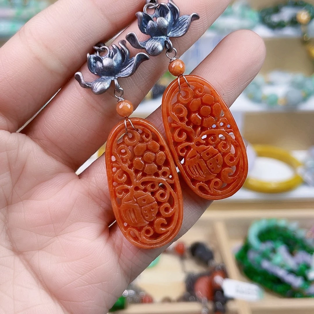 翡翠未镶嵌手链耳坠