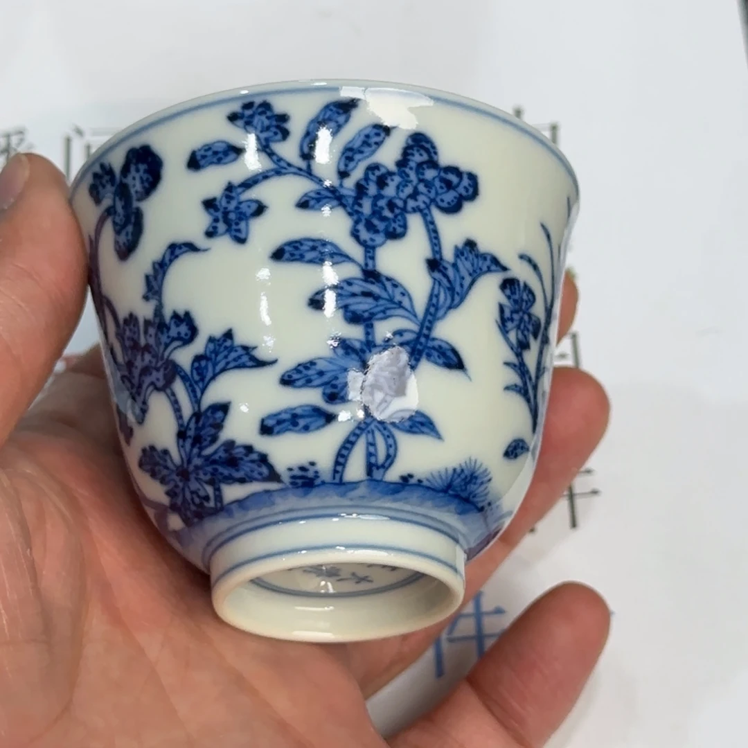 瓷杯子当代仿古精品全手工