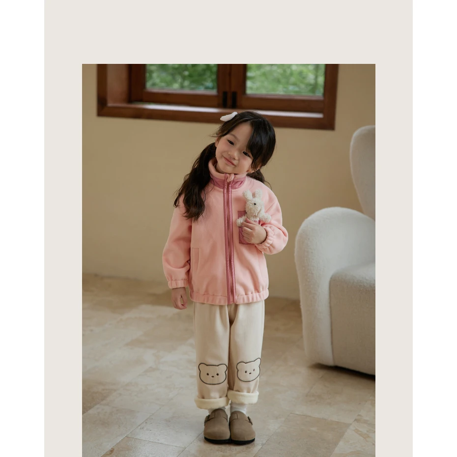 7.5 小O宝Okids童装 宝宝冬款加绒长裤  YFD312199A