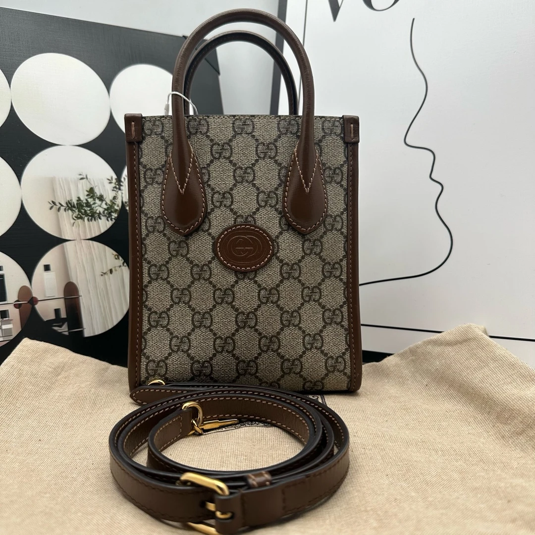 99新 GUCCI/古驰 Gucci古驰 1955系列迷你琴谱tot包