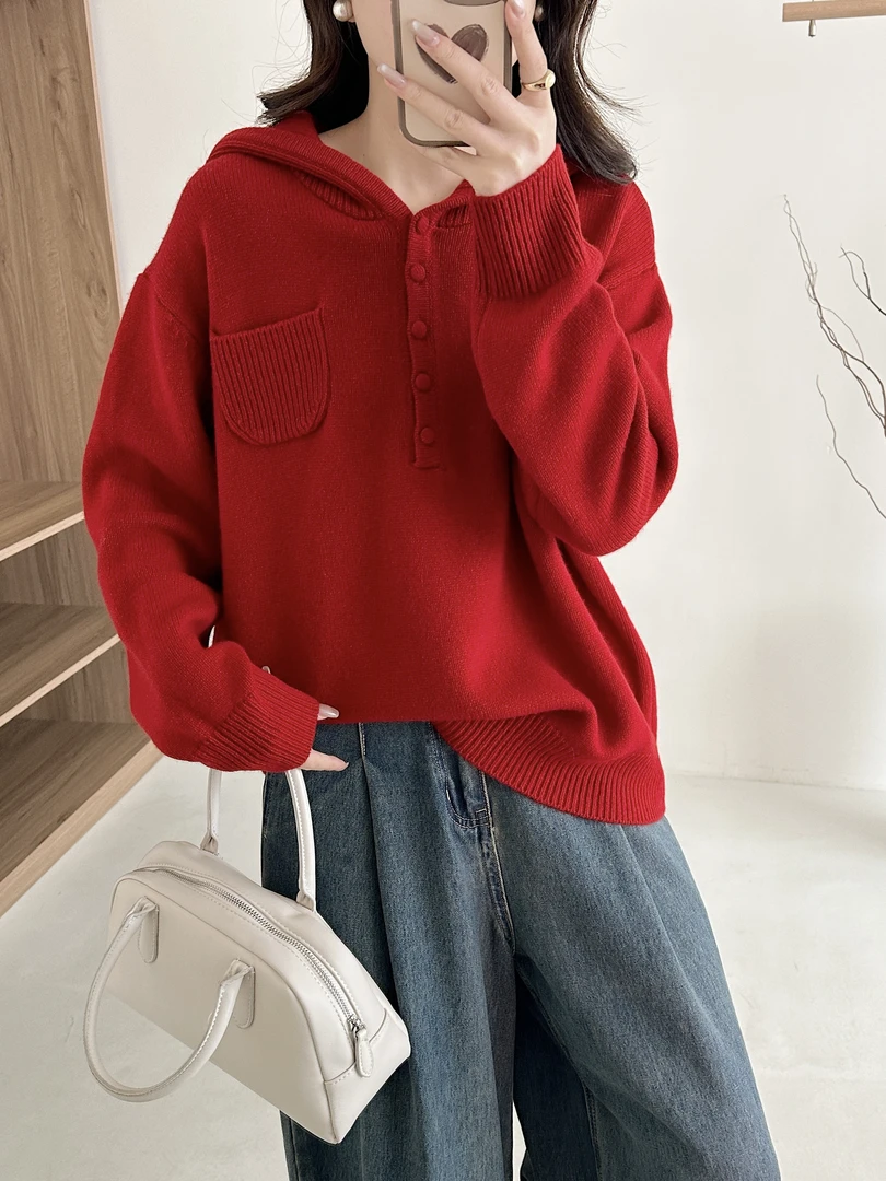 【七七羊毛羊绒 201】红人上新 2025韩版针织衫现货闪发1.20日