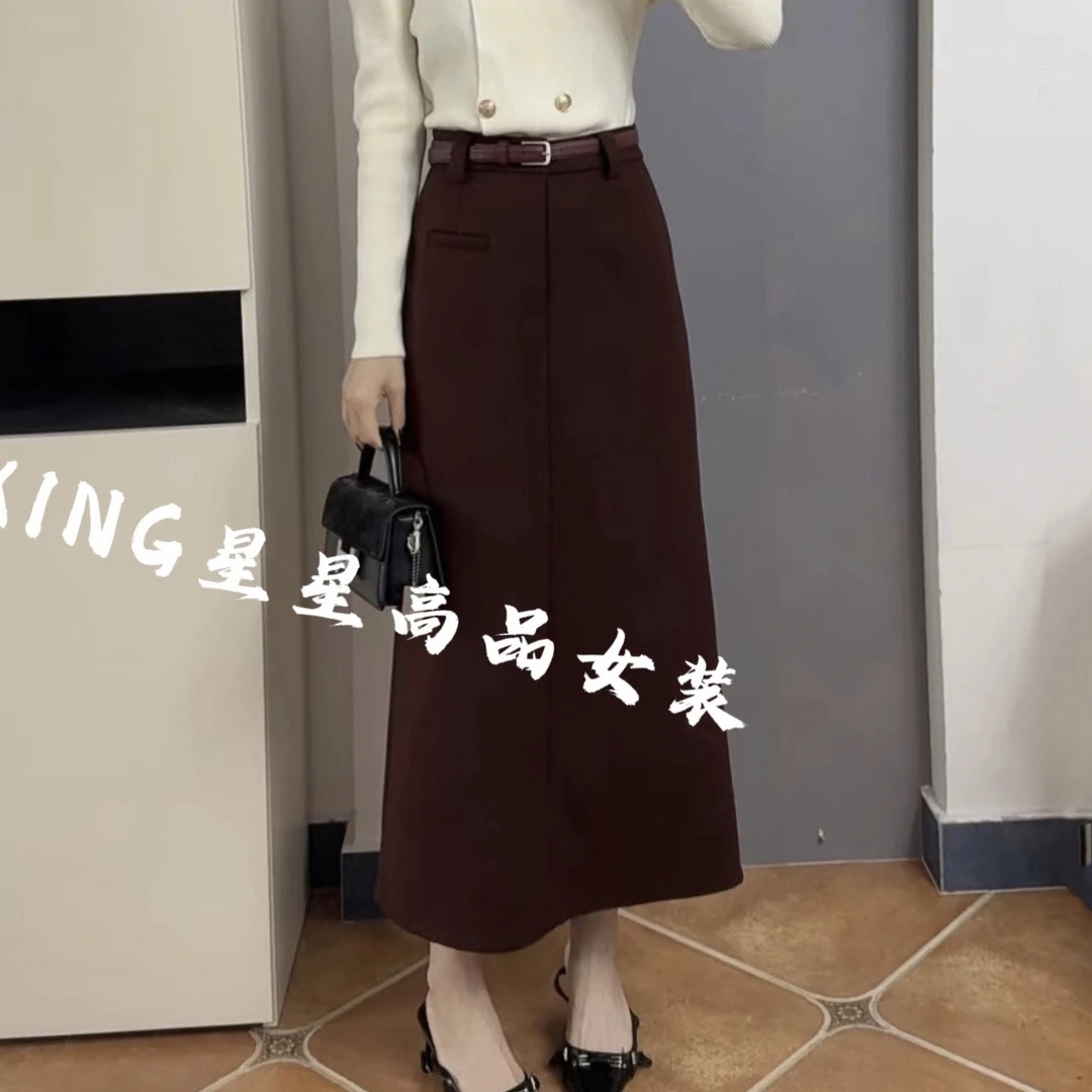 【XING星星定制】（斜纹呢直筒裙）
