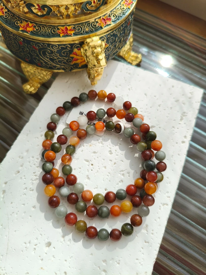 非金属玻璃手链 兔毛多圈手串女款K3号卡6+