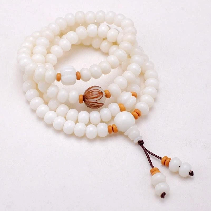 天然菩提根108颗佛珠猪大肠玉菩提手串莲花莲花菩提大肠手串貔貅