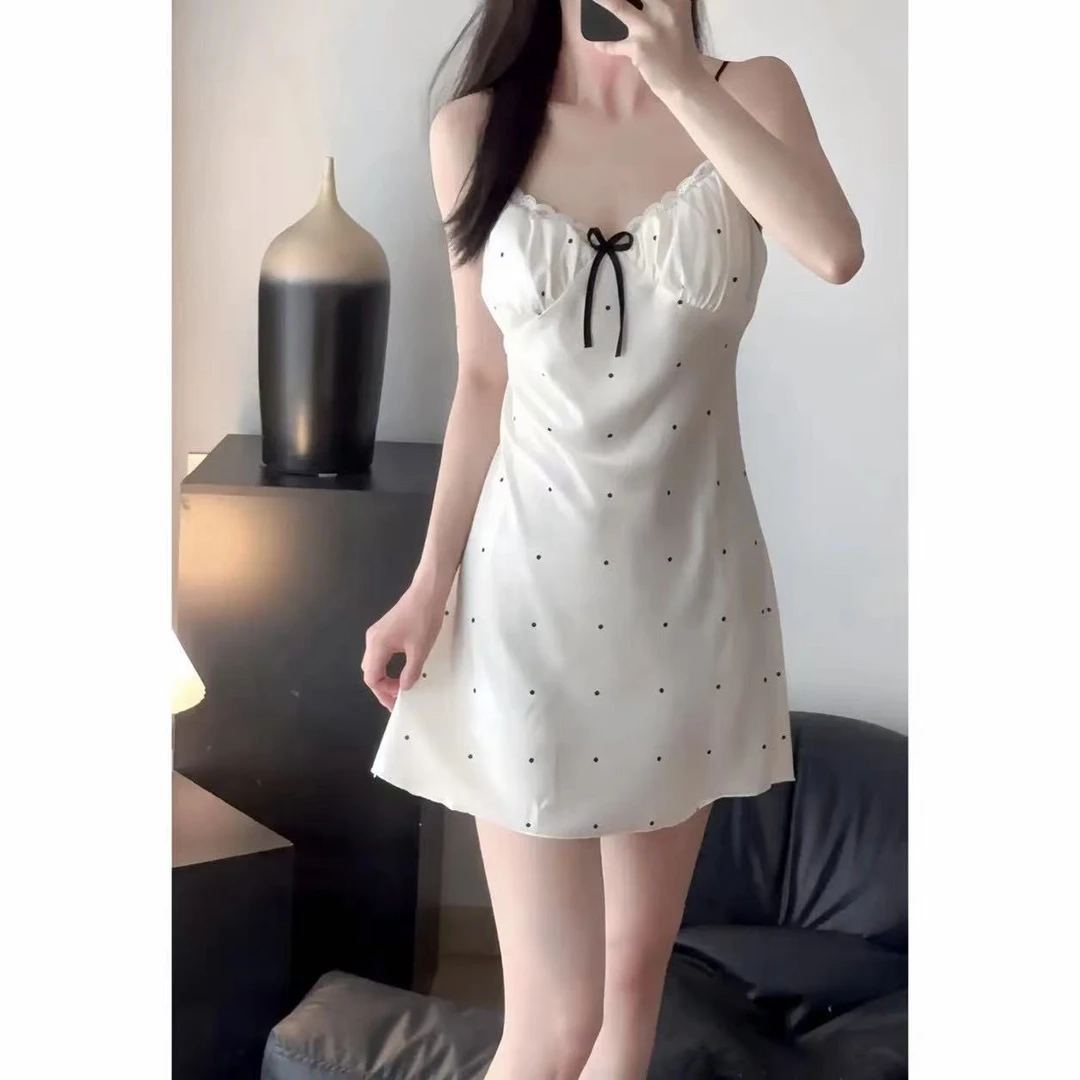 【4号链接】显瘦气质辣妹睡裙挂脖