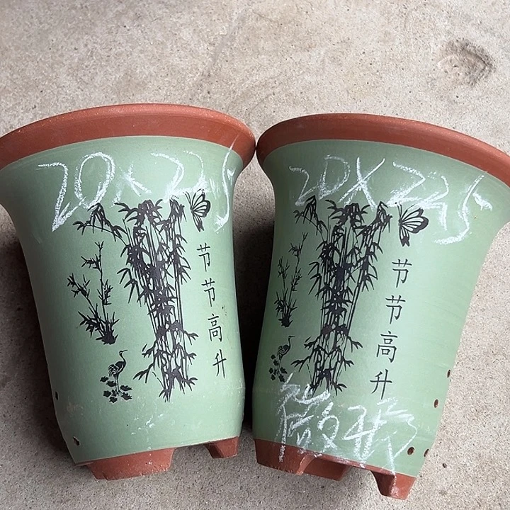 紫砂花盆宜兴紫砂花盆厂家直销2只
