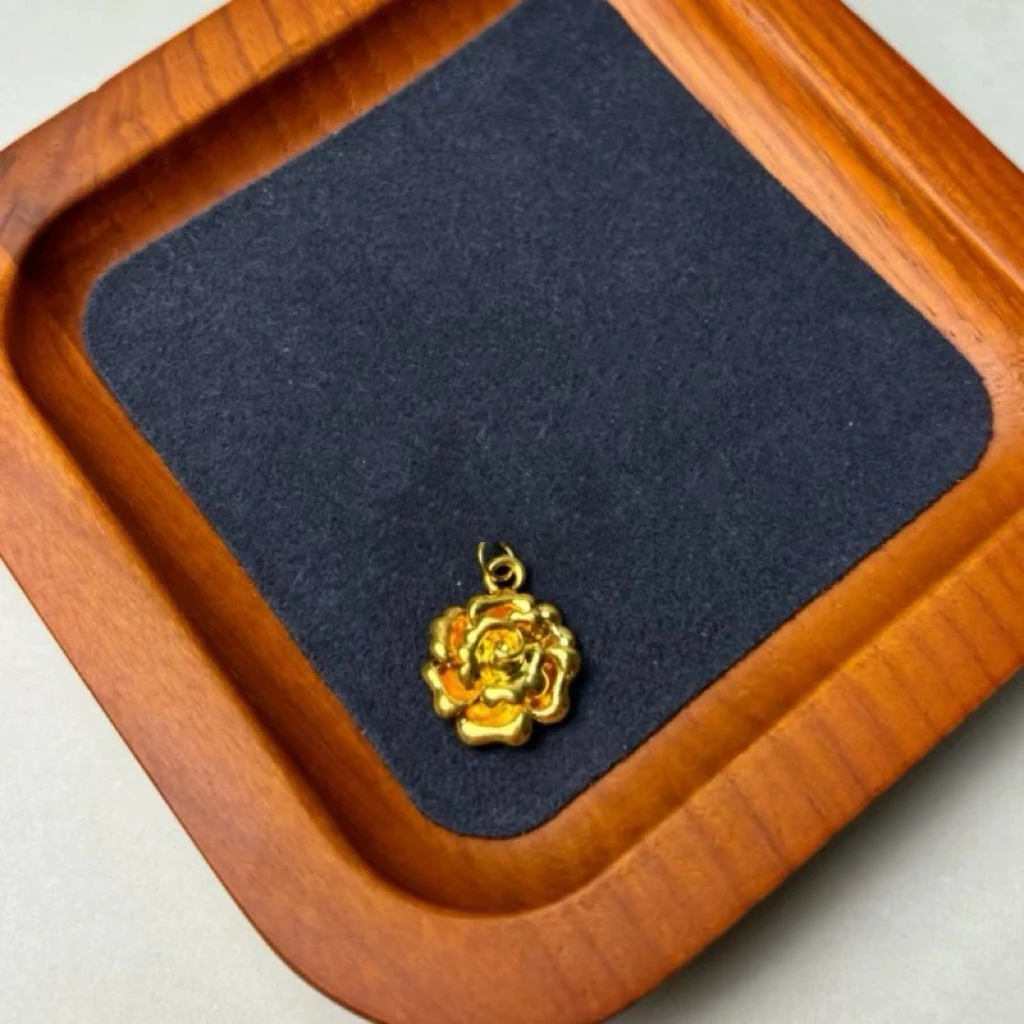 米来金铺足金素金玫瑰花WH1105