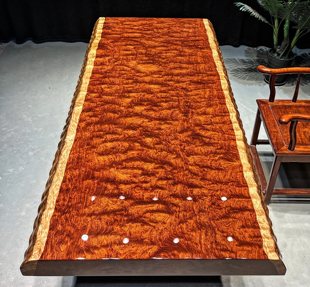 【具豪严选】精品水波巴花大板229*98*10.5送一对工字支架