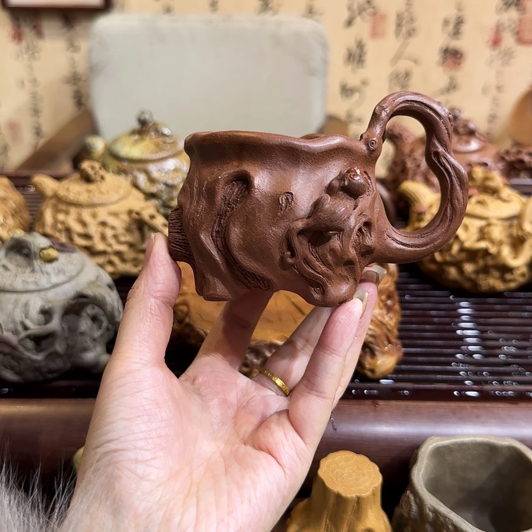 紫砂茶壶底槽清供春