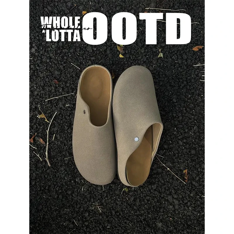 MaelowMatt极简穿搭复古轻奢勃肯鞋Cleanfit休闲百搭潮流包头拖鞋