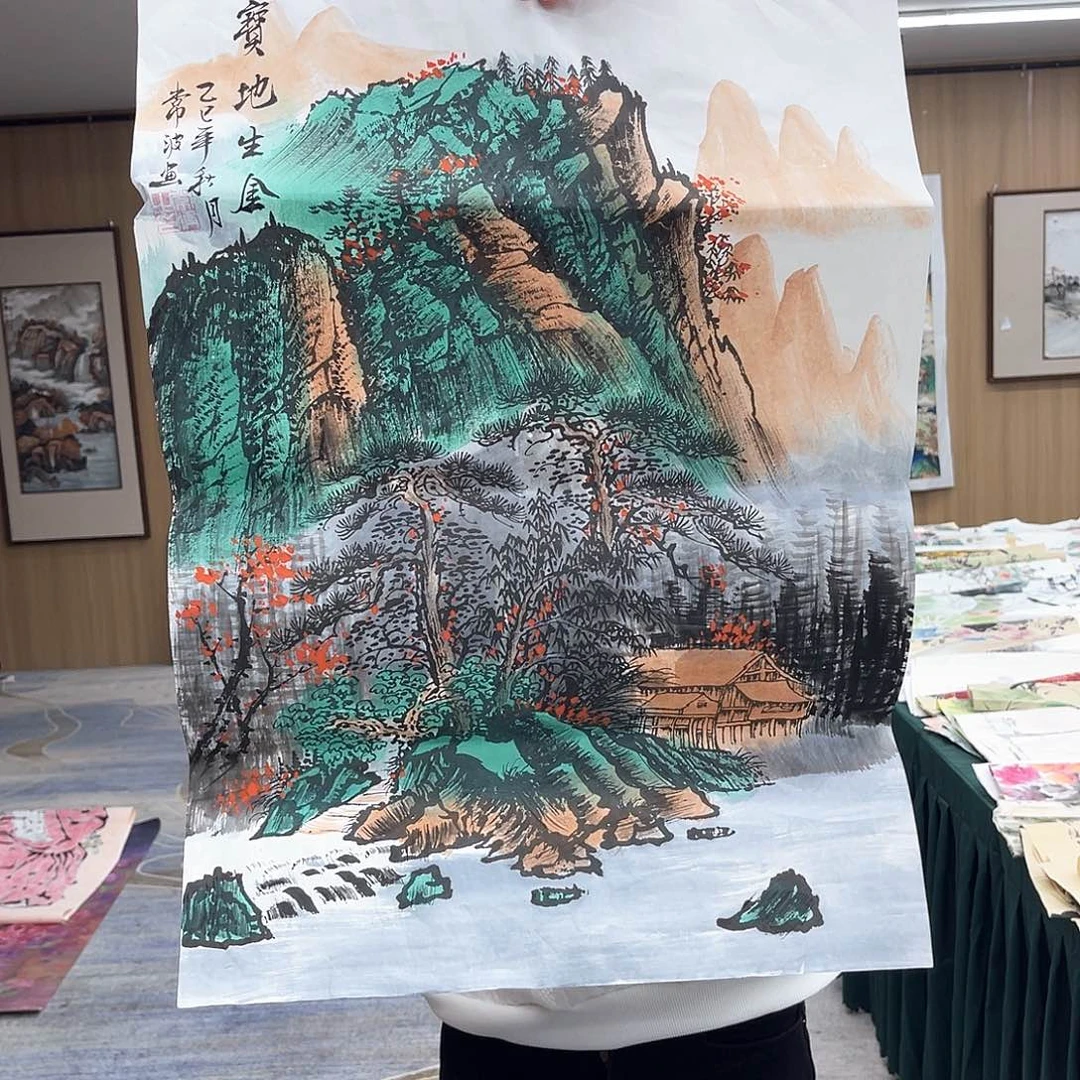 国画穿越后在太白卖字画