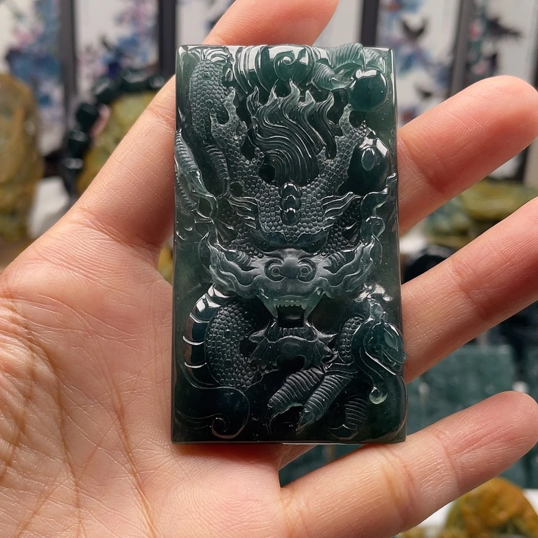 翡翠未镶嵌颈饰天然翡翠a货龙