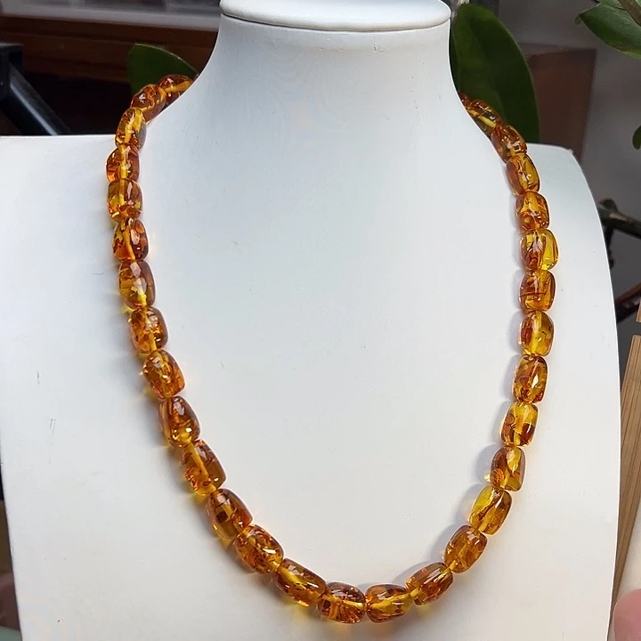 琥珀（花珀）未镶嵌颈饰
