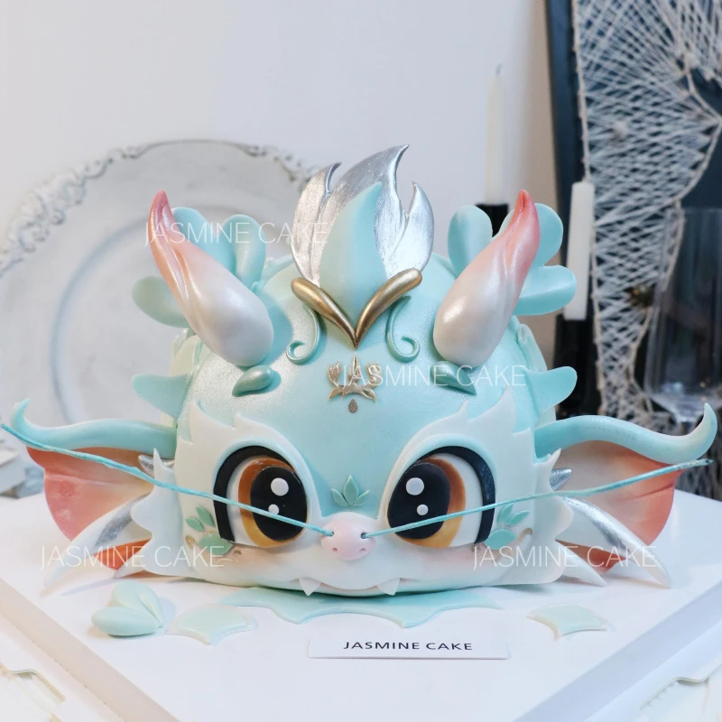 JASMINE Cake&河乐维儿版权联名模具小青龙翻糖切模