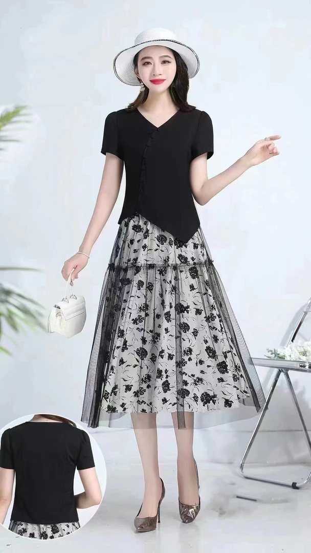 X676修身气质套装连衣裙网红休闲时尚显瘦洋气百搭套裙