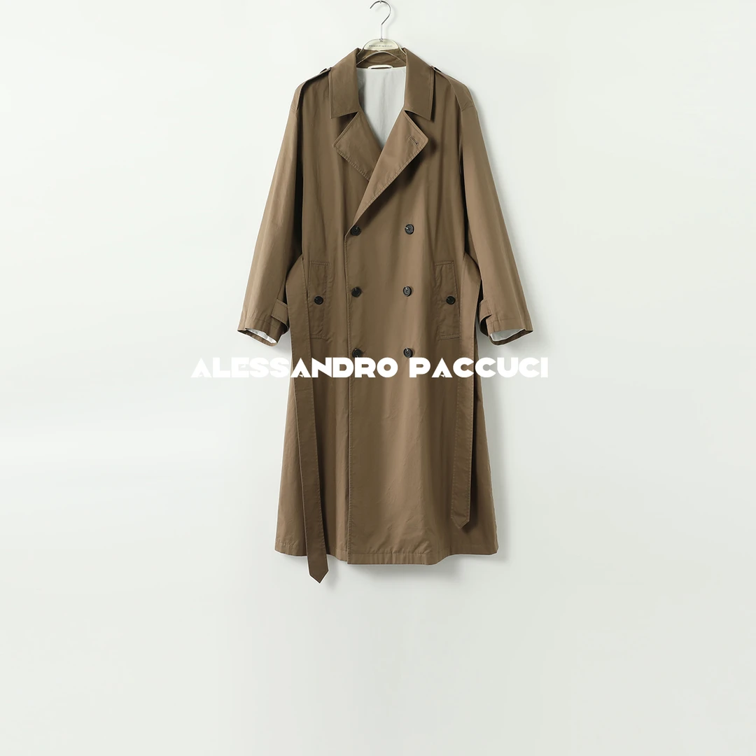 AP洛哥43008FY【晚秋】廓形大翻领双排扣ROW风 时尚风衣外套 春秋