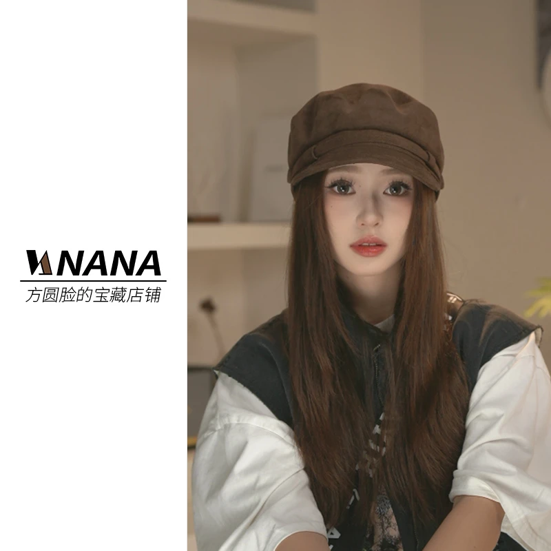 原创设计 简单基础显脸小2025复古海军帽子高级感女韩百搭画家帽