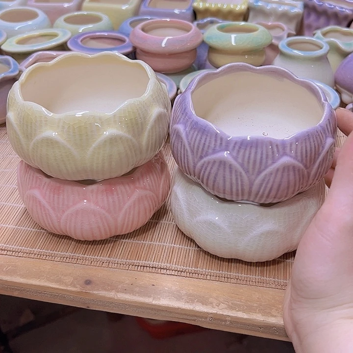 陶瓷花盆当场满12包邮