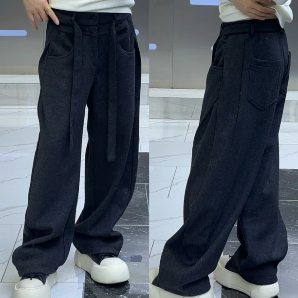 冬季男士加绒宽松直筒休闲裤裤子保暖潮流百搭长裤