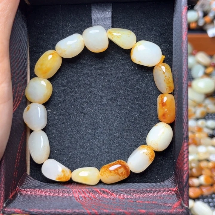 手链未镶嵌和田玉（糖玉）