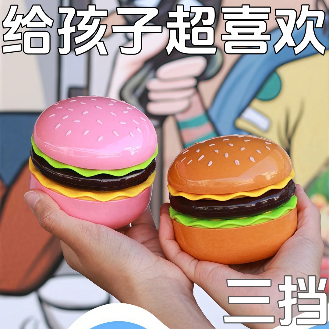 usb充电汉堡续航多功能手持风扇办公桌面便携学生宿舍小风扇静音