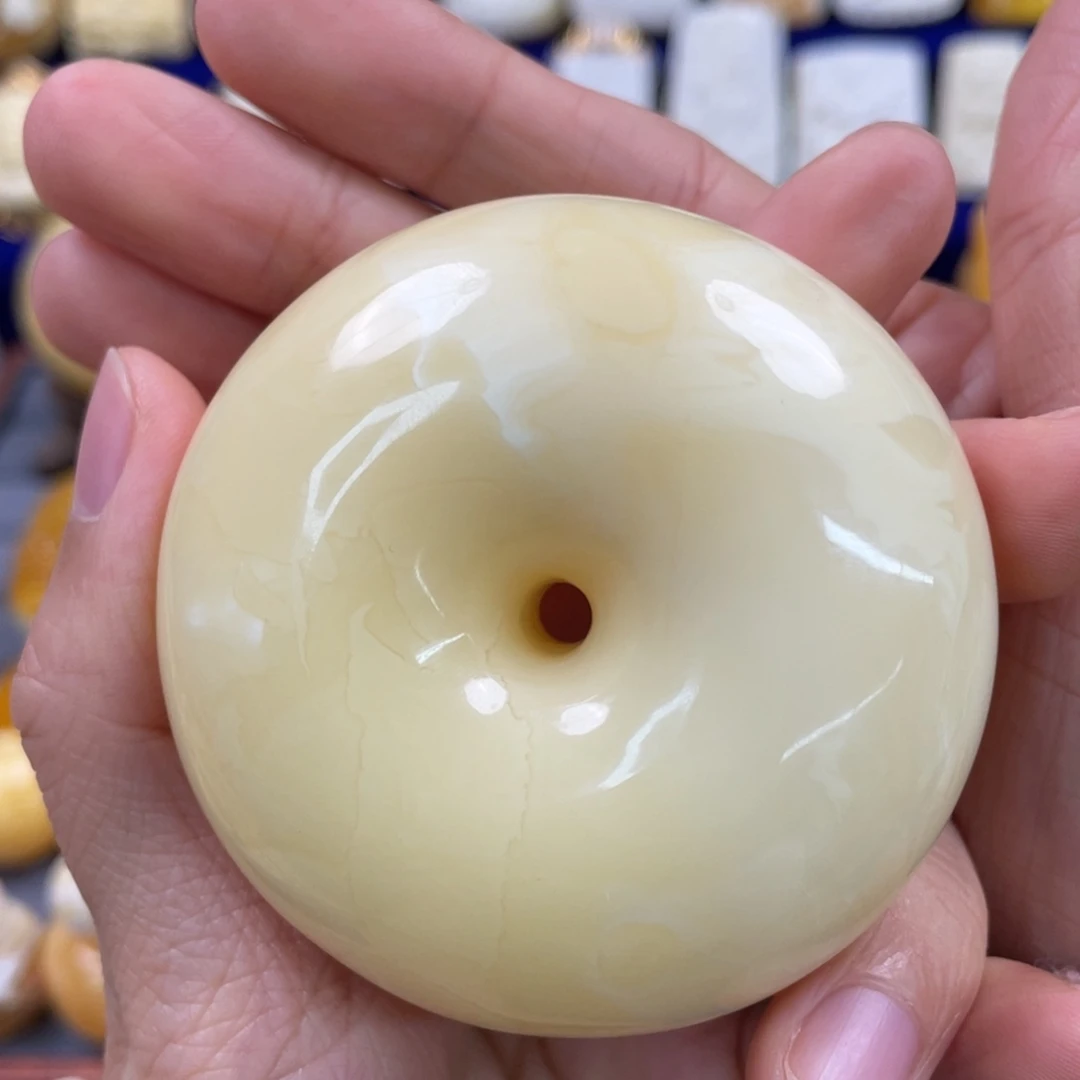 蜜蜡裸石未镶嵌琥珀蜜蜡平安扣