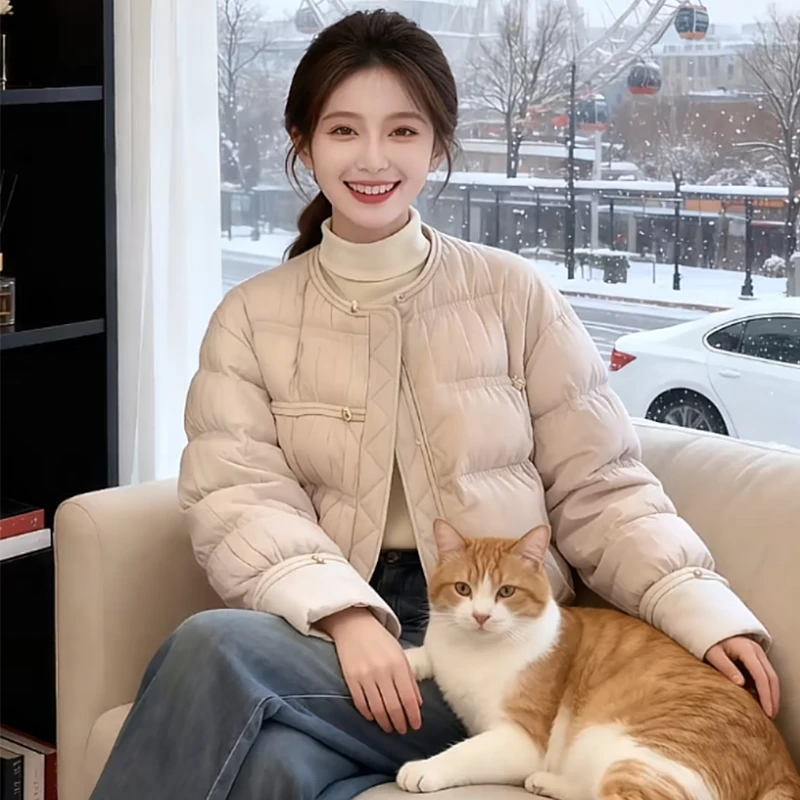 SHALLDOER【北极雪绒】欧货夹棉外套女秋冬季洋气保暖显瘦棉衣开衫