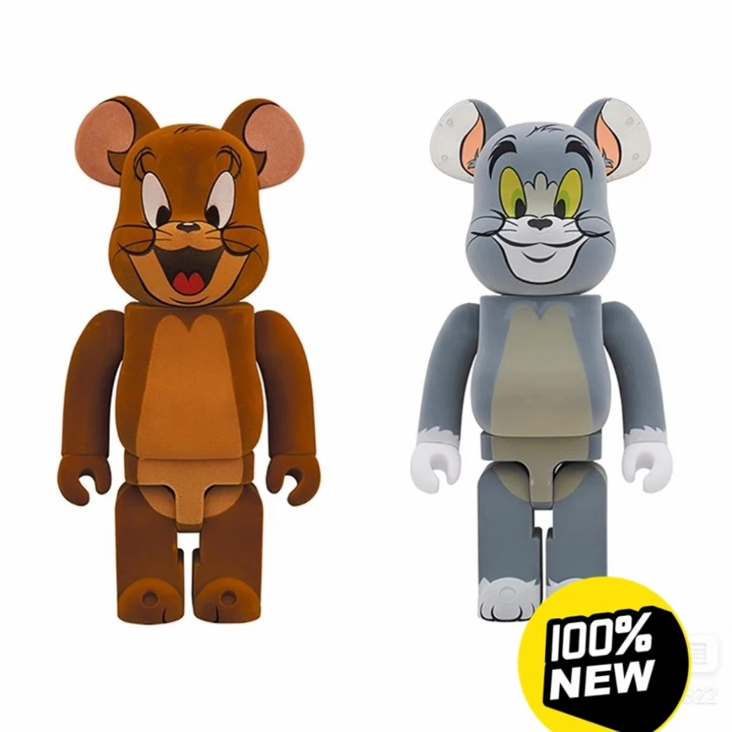 【小白】积木熊1000％猫和老鼠植绒一对