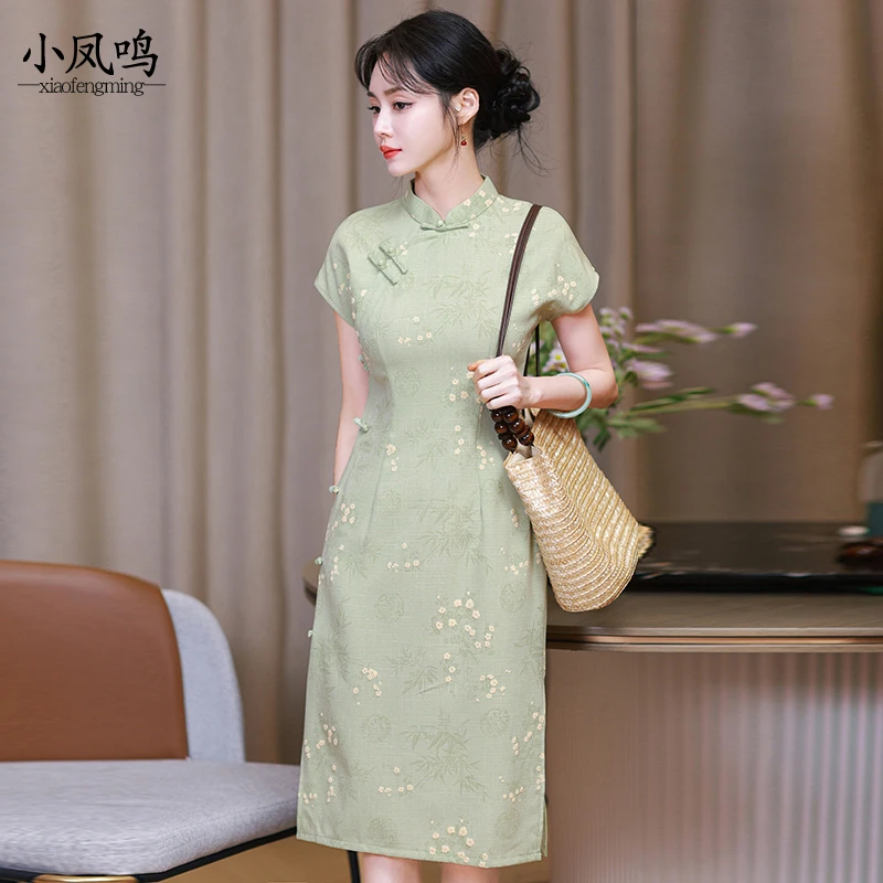 一举夺魁绿色高考旗袍2025新款旗开得胜妈妈穿的中考送考服年轻款