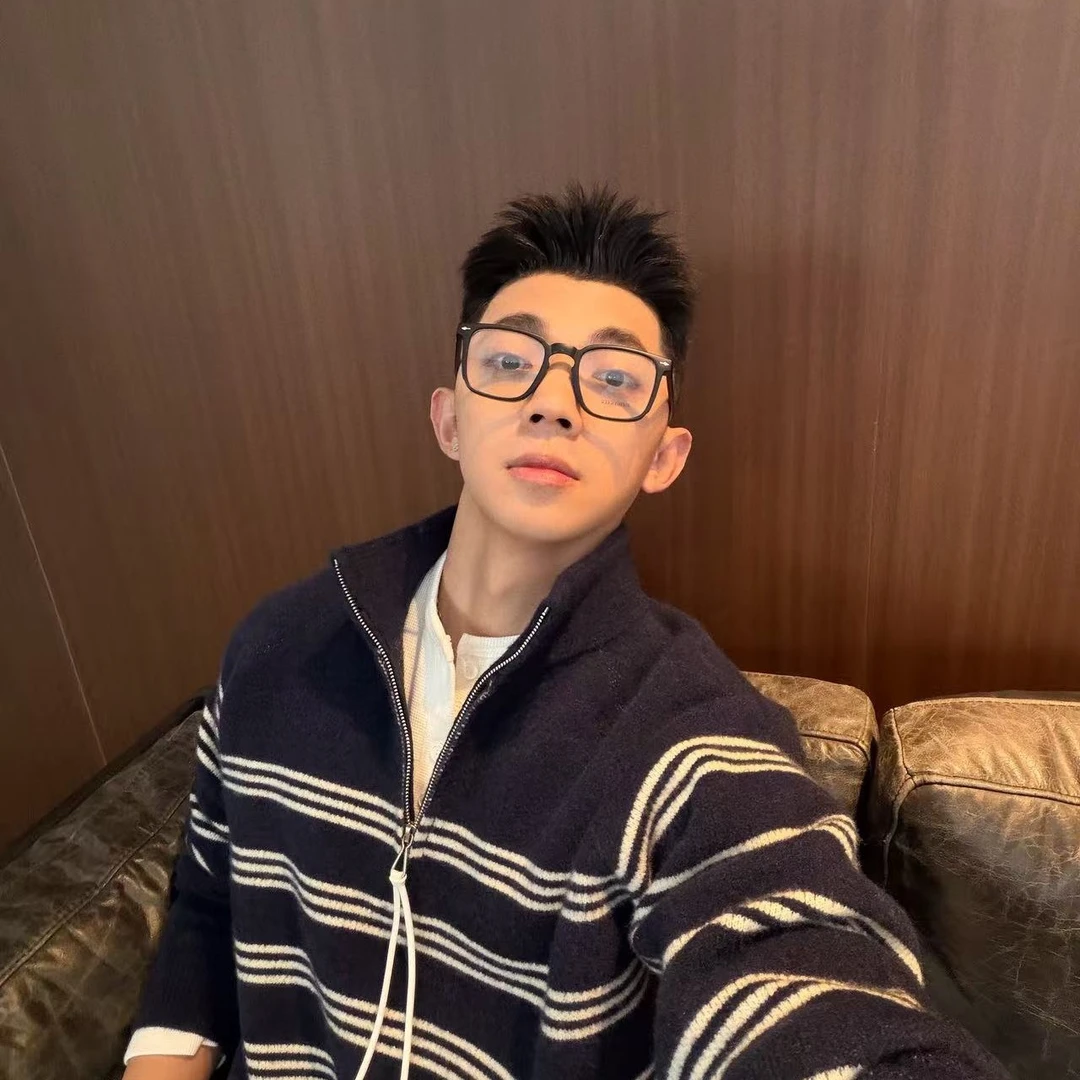 浩仔STUDIO 秋冬翻领美式休闲条纹宽松针织简约百搭痞帅复古毛衣