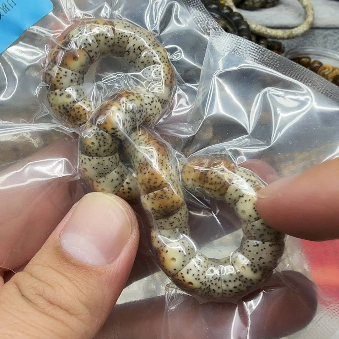 星月菩提手串37高端火烧云星月菩提单圈大肠1.0