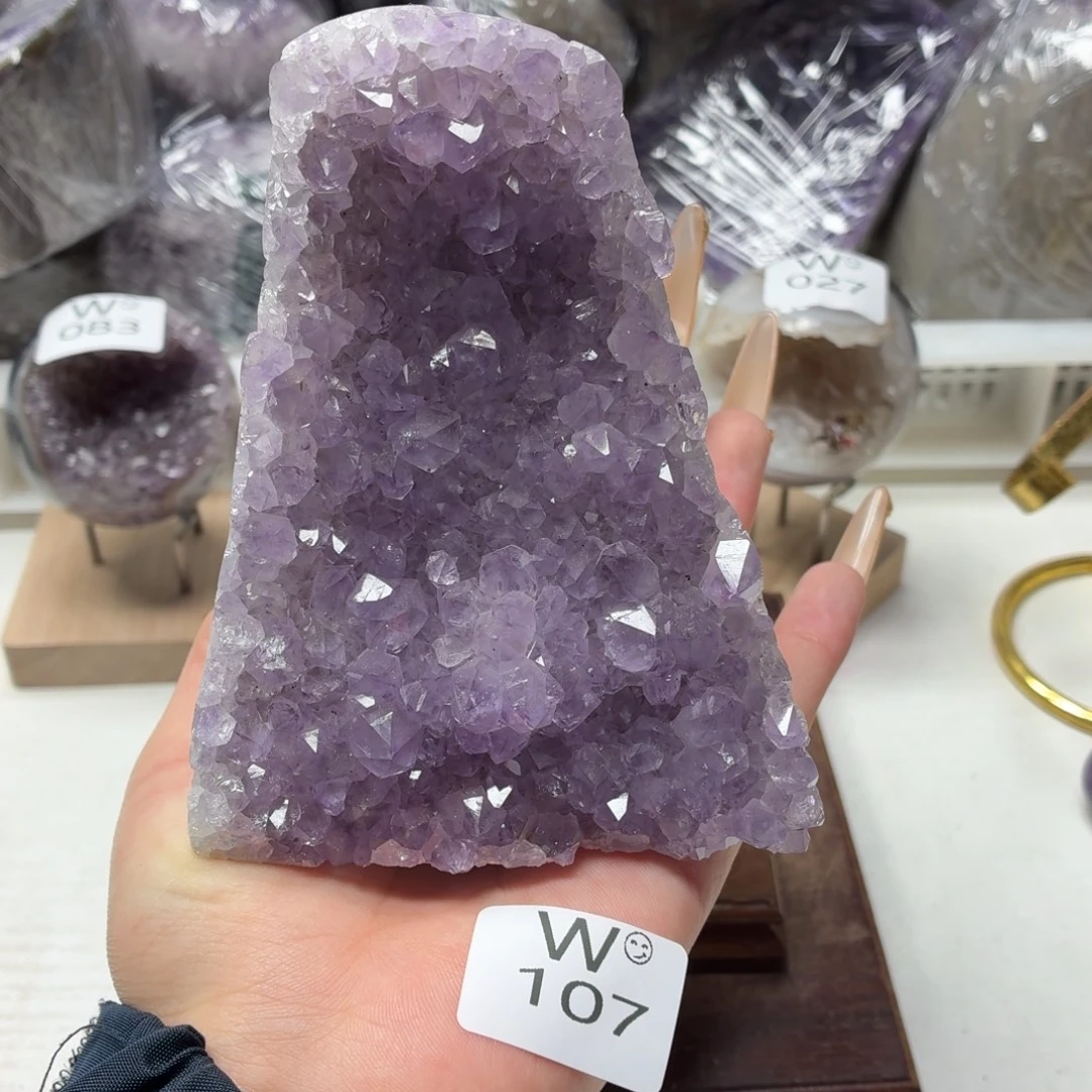 紫晶未镶嵌摆件紫水晶