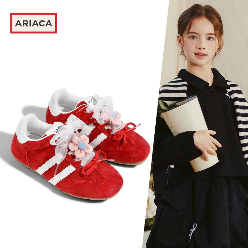 ARIACA艾芮苏女童复古德训鞋透气女孩休闲鞋ARB335856