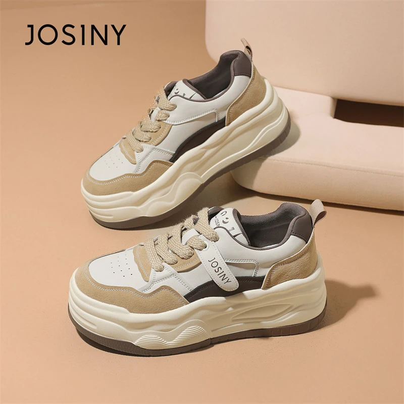 卓诗尼厚底增高女款2024春潮流板鞋小白鞋百搭休闲运动鞋XJ