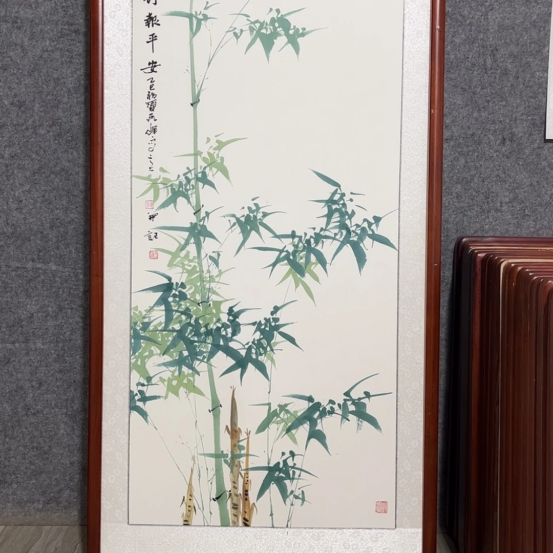 国画书画作品带框63×123