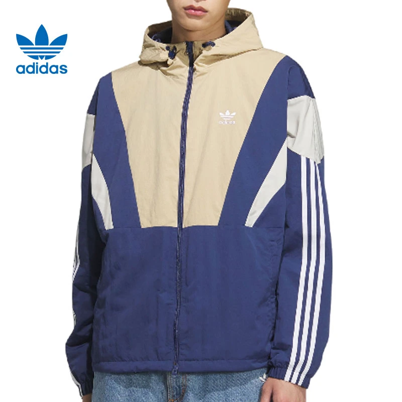 adidas阿迪达斯男子M BLOCK WB梭织无帽外套KC3126