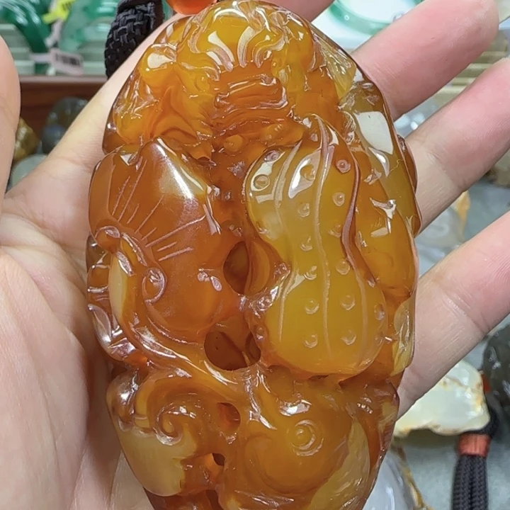 玛瑙/玉髓合金手把件